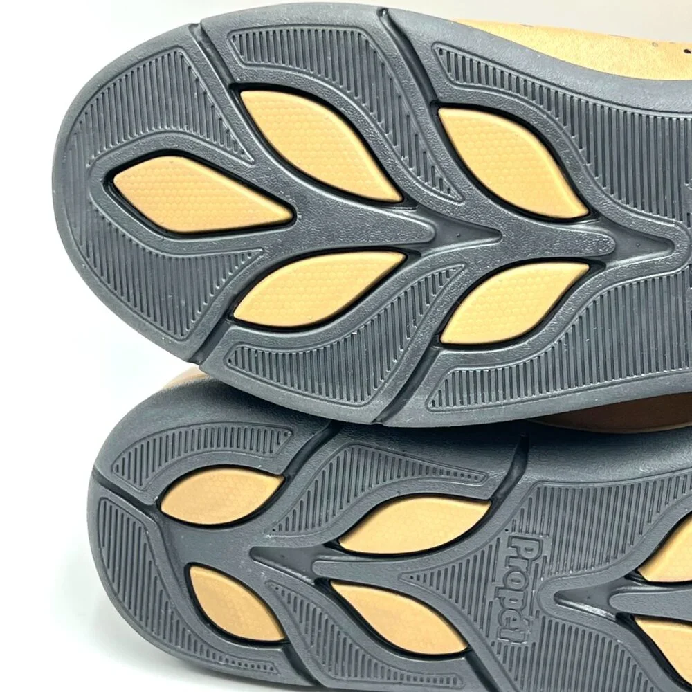 9.5N 9.5 NARROW WIDTH‎ Propet Selena Brown Leather Mary Jane Comfort Flats Shoes